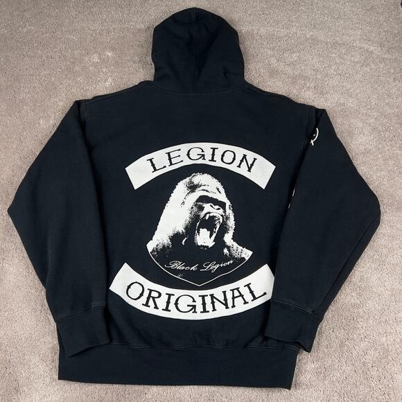 Epic MMA Gear Hoodie Black Legion Athletic Original Zip Up Size M Sweatshirt Ape - Picture 1 of 4